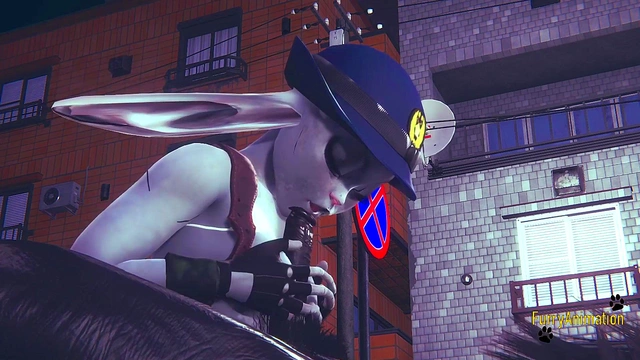 Judy Hopps Boobs Bounce in Zootopia Hentai Furry 3D Blowjob & Sucking POV Action