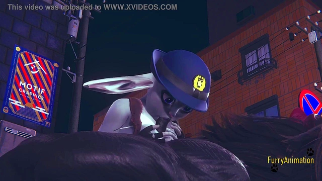 Judy Hopps Boobs Bounce in Zootopia Hentai Furry 3D Blowjob & Sucking POV Action
