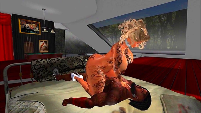 Blonde Anime Babe With Big Tits Exploring Interracial Anal And Oral Pleasure