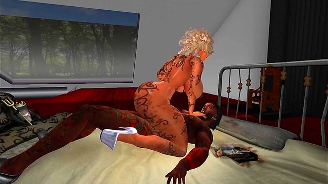 Blonde Anime Babe With Big Tits Exploring Interracial Anal And Oral Pleasure