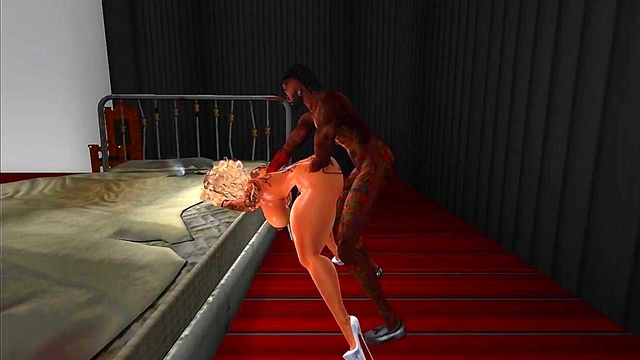 Blonde Anime Babe With Big Tits Exploring Interracial Anal And Oral Pleasure