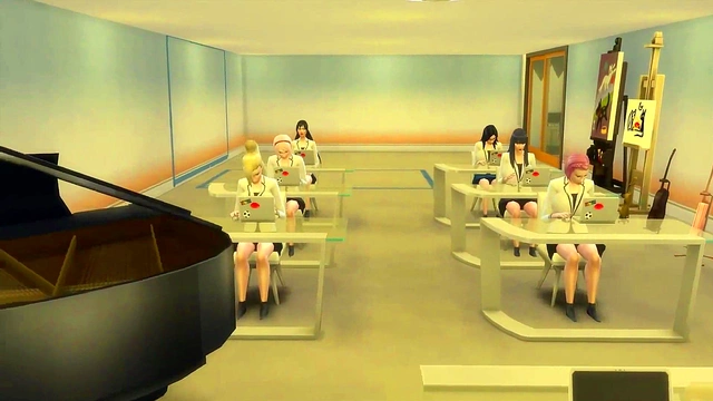 Madara Catches Student Watching Porn, Leads to Hot Threesome Anal Session