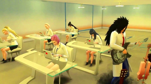 Madara Catches Student Watching Porn, Leads to Hot Threesome Anal Session