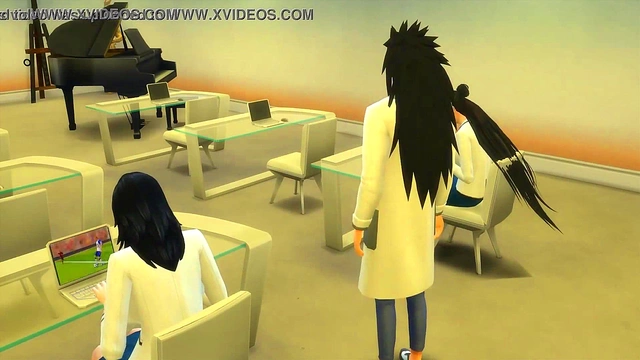 Madara Catches Student Watching Porn, Leads to Hot Threesome Anal Session