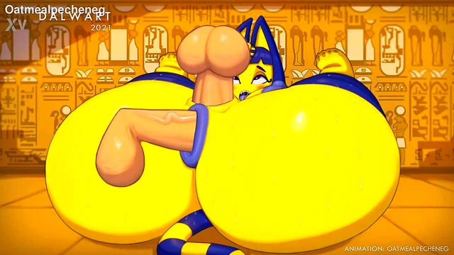 Furry CatGirl Ankha Offers Her Vagina & Butt for Animated Yiff Session