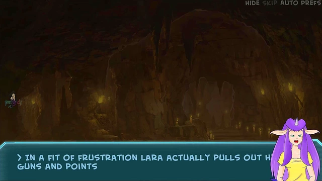 Lara Croft Gives Seductive Blowjob & Handjob With Glasses & Gloves