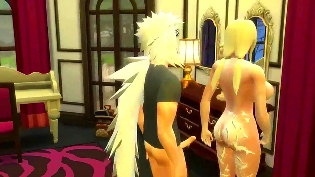 Perverted Wise Man Seduces Sunade for Stealthy Anal Session & Internal Finish