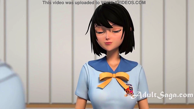 Giant Hentai MILF Gym Teacher Shows Student How to Pleasure Her Huge Tits & Ass