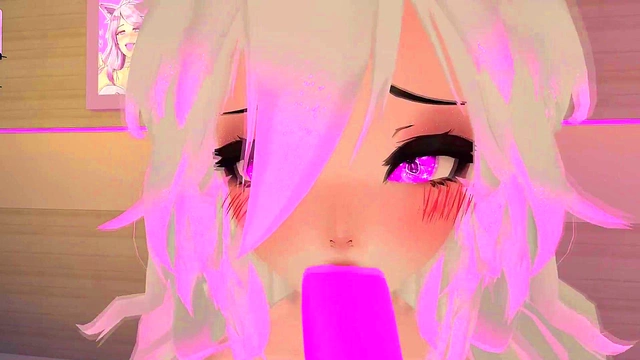 Hot Bunny VTuber Gives Intense POV Blowjob & Moans Loudly in VRChat