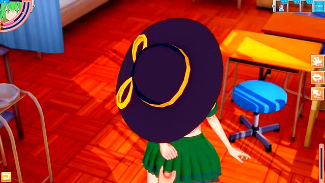 Big-Breasted Koishi Gives Intense Blowjob & Handjob in 3D Eroge Anime