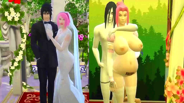 Sakura's Cuckolded Wedding – Hot Milf Wife Fucked by Naruto Before Marriage