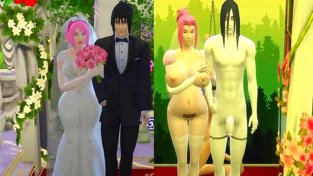 Sakura's Cuckolded Wedding – Hot Milf Wife Fucked by Naruto Before Marriage