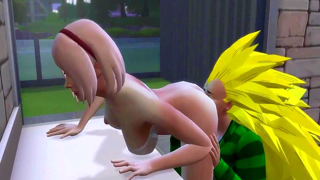 Sakura & Hinata Share Naruto in Hot Threesome Table Action & Anal Fun