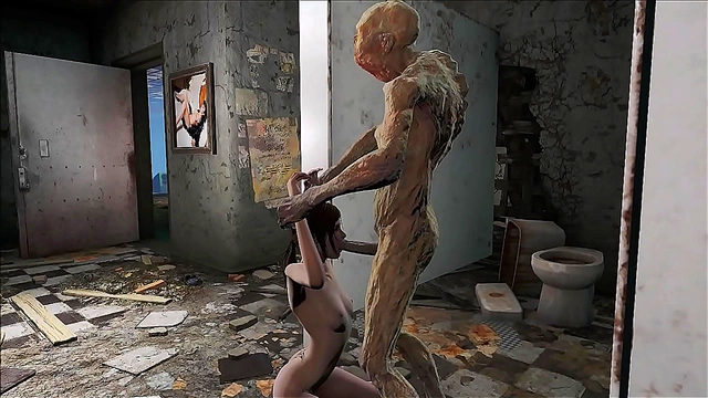 Brunette Anime Girl Fucks Monster In Fallout 4 For Hot Anal Action