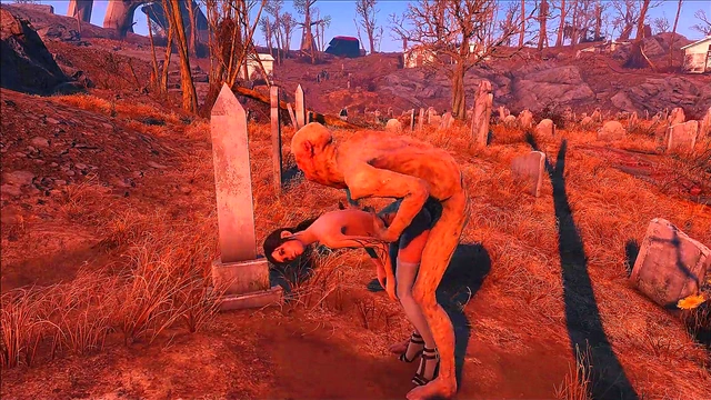 Brunette Anime Girl Fucks Monster In Fallout 4 For Hot Anal Action