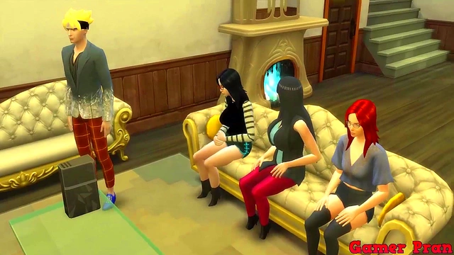 Hinata & Sarada Teach Naruto Anal & Oral Sex in Intense Hentai Session