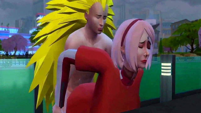 Sakura Cheats With Naruto Outdoors in Steamy Anime Adventure