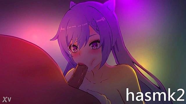 Keqing Gives Intense Oral Pleasure in Anime Blowjob Scene With Oral Creampie Finish