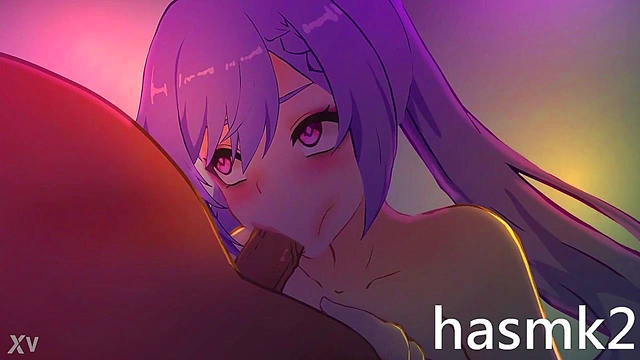 Keqing Gives Intense Oral Pleasure in Anime Blowjob Scene With Oral Creampie Finish