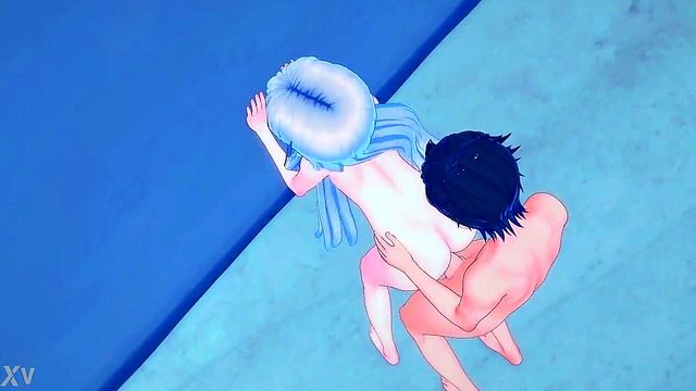 Subaru & White-Haired Echidna Beach Sex – Horny Fun in Swimsuits & Public Panty Play