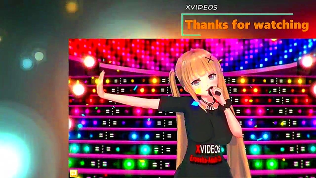 Touhou Fujiwara Beni Rubs Her Big Boobs & Gives Hand Job In 3D Hentai Eroge Scene