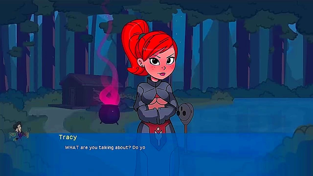 Blonde MILF and Redhead Anime Girls Seduce Alien Android in Camp Pinewood Gravity Falls Adventures