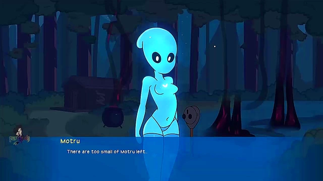 Blonde MILF and Redhead Anime Girls Seduce Alien Android in Camp Pinewood Gravity Falls Adventures