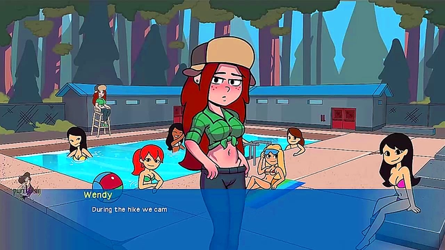 Blonde MILF and Redhead Anime Girls Seduce Alien Android in Camp Pinewood Gravity Falls Adventures