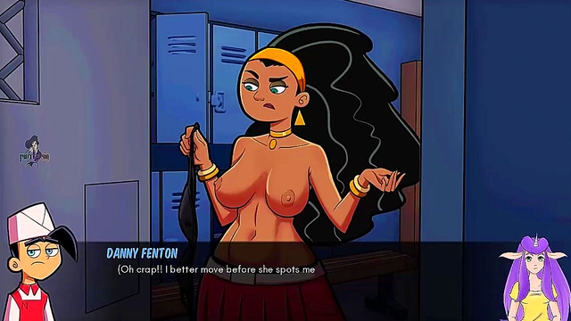 Hot Goth MILF Gets Wet At Work In Danny Phantom hentai Anime Vtuber Scene