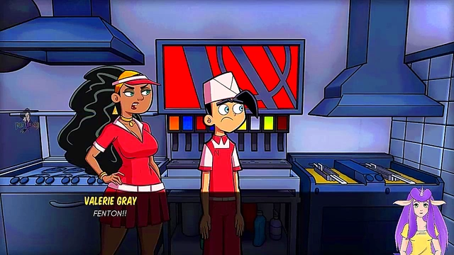 Hot Goth MILF Gets Wet At Work In Danny Phantom hentai Anime Vtuber Scene