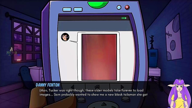 Hot Goth MILF Gets Wet At Work In Danny Phantom hentai Anime Vtuber Scene