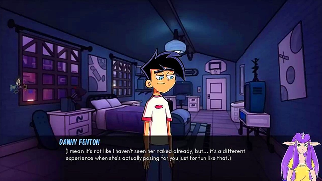 Hot Goth MILF Gets Wet At Work In Danny Phantom hentai Anime Vtuber Scene