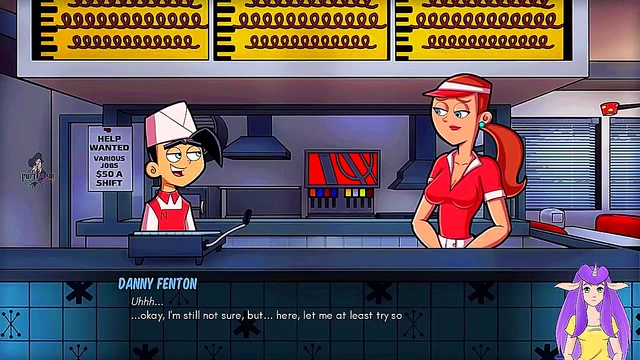 Hot Goth MILF Gets Wet At Work In Danny Phantom hentai Anime Vtuber Scene