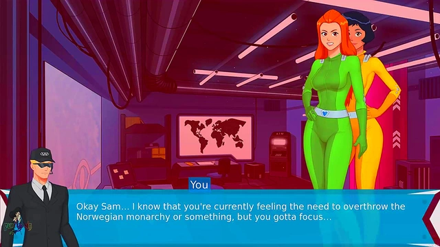 Blonde & Redhead Totally Spies Girls Flash Sexy Tits in Anime Fun