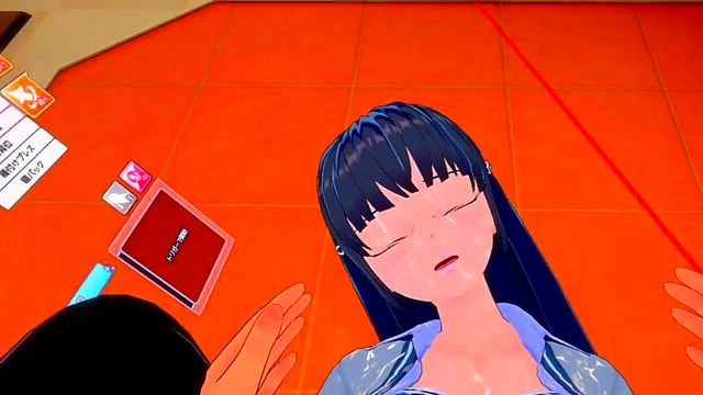 Big-Breasted Aika Rubs Tits & Gets Fucked in Karaoke Scene from Eroge Koikatsu VR