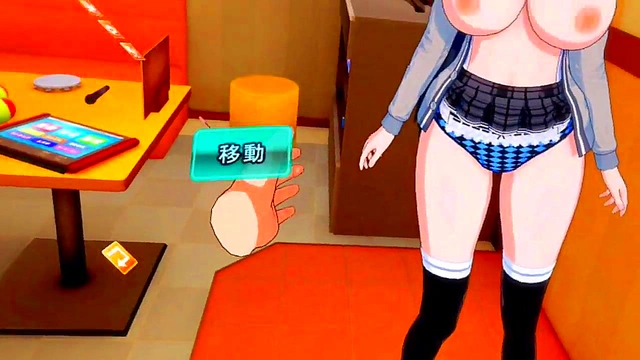 Big-Breasted Aika Rubs Tits & Gets Fucked in Karaoke Scene from Eroge Koikatsu VR
