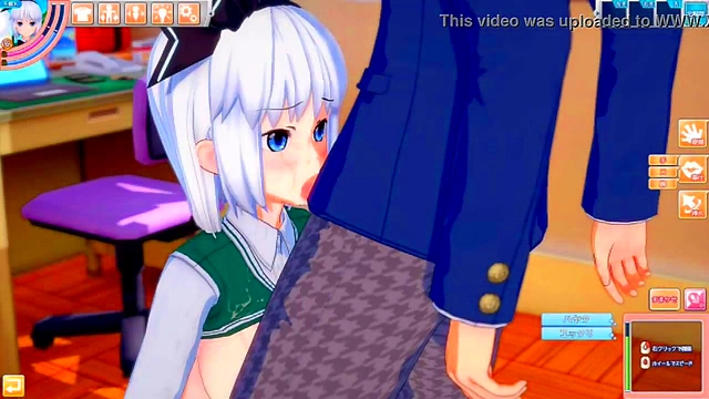 Youmu Konpaku Rubs Her Massive Tits in Seductive 3D Hentai Eroge Scene