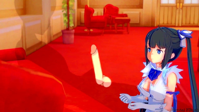 Hentai Teen Hestia Enjoys TitFuck & Uncensored In Her Mansion