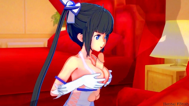 Hentai Teen Hestia Enjoys TitFuck & Uncensored In Her Mansion