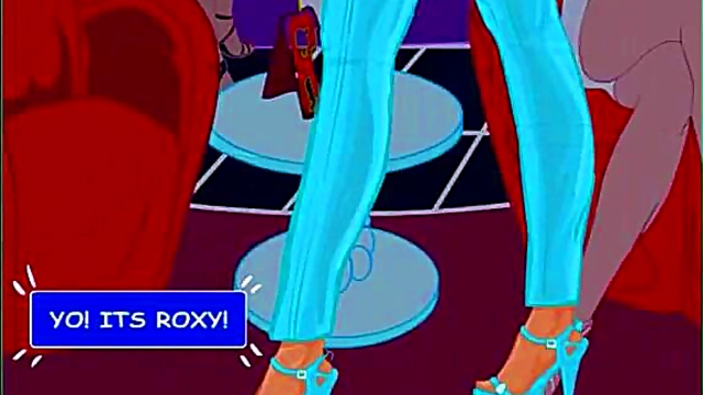 Big-Titted Porn Stars Candace Von & Gianna Michaels Battle It Out in Anime Strip Club Showdown