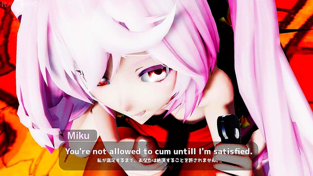 Horny Pink-Haired Miku Gives Seductive Blowjob As A Sexy Anime Vampire