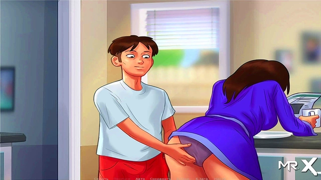 Mature MILF Babe Gets Naughty With Teen In Summertime Saga HentaiKitchen Sex