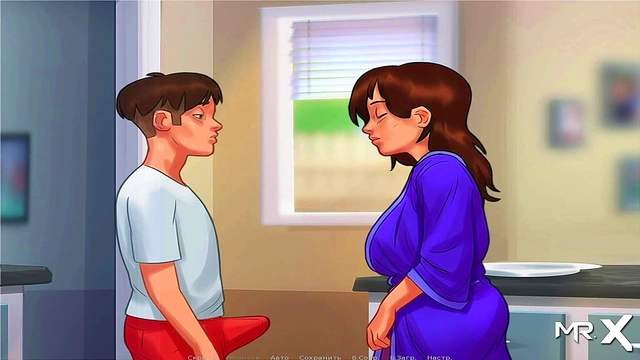 Mature MILF Babe Gets Naughty With Teen In Summertime Saga HentaiKitchen Sex