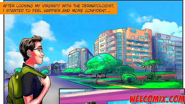 Nerd Stallion Fucks Step Mom's Hot Blonde Friend for Anime Blowjob Bliss