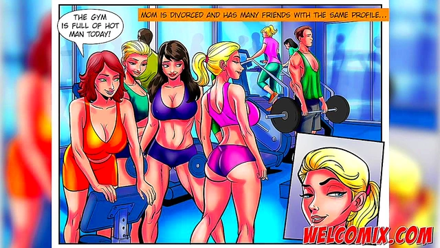 Nerd Stallion Fucks Step Mom's Hot Blonde Friend for Anime Blowjob Bliss