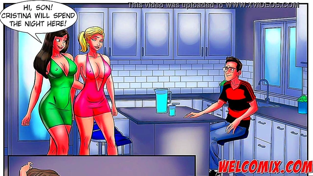 Nerd Stallion Fucks Step Mom's Hot Blonde Friend for Anime Blowjob Bliss