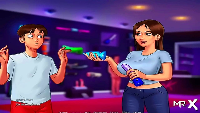 Teen Anime Chick Struggles With Oversized Vibrators In Summertime Saga