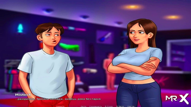 Teen Anime Chick Struggles With Oversized Vibrators In Summertime Saga