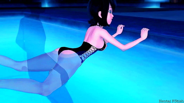 Teen Mavis Gets Bang(ed) by Invisible Guy at Hotel Transylvania Pool