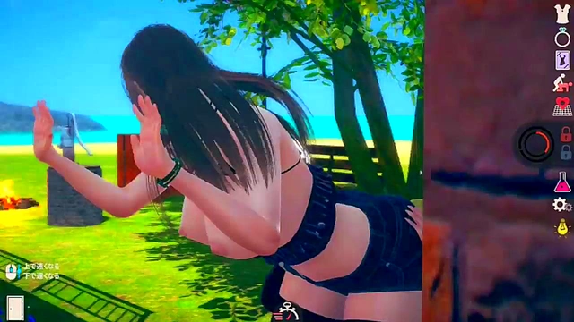 Cute AI Shojo With Big Tits Gives Amazing Blowjob & Handjob On Uninhabited Island